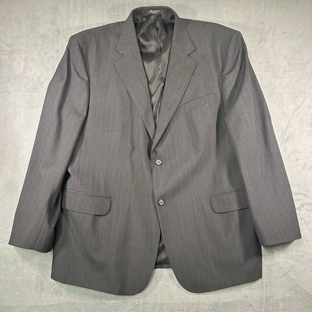 Barrington Blazer Gray Pinstripe Men’s 48R Wool Blend Big & Tall Suit Jacket
